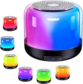 bluetooth mini haut parleur +  radio avec lumière led rgb