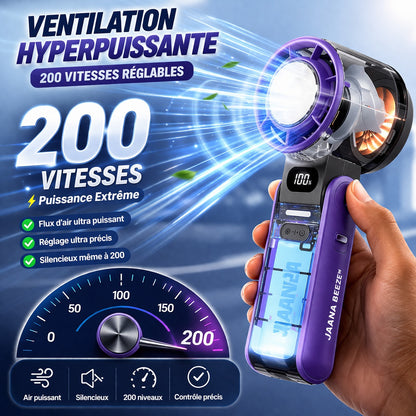 Jaana Breeze le cliimatiseur portable 200 vitesses Avec Refroidissement Glacé et lampe torche intégré ❄️